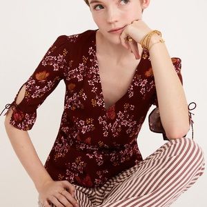 Madewell Tie-Sleeve Wrap Top Butterfly Sanctuary 6